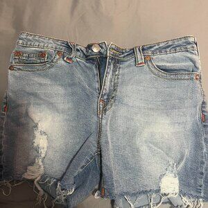 True Religion Women's Blue and Navy Shorts